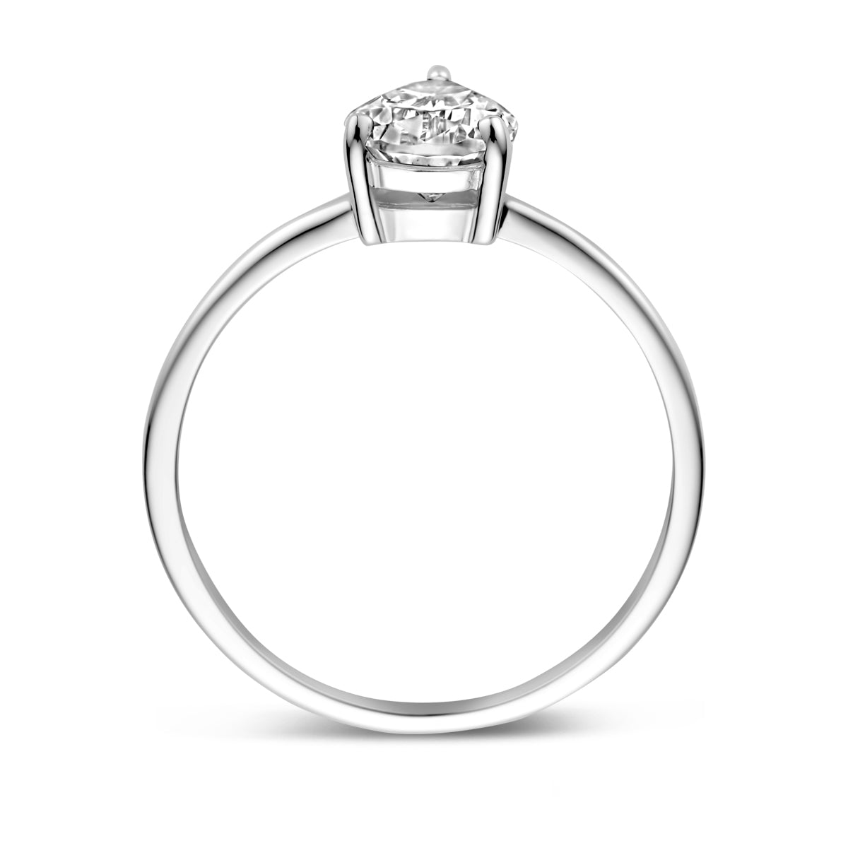 vDam Ring Zirkonia Zilver Gerhodineerd 1339968 Maat 17¾