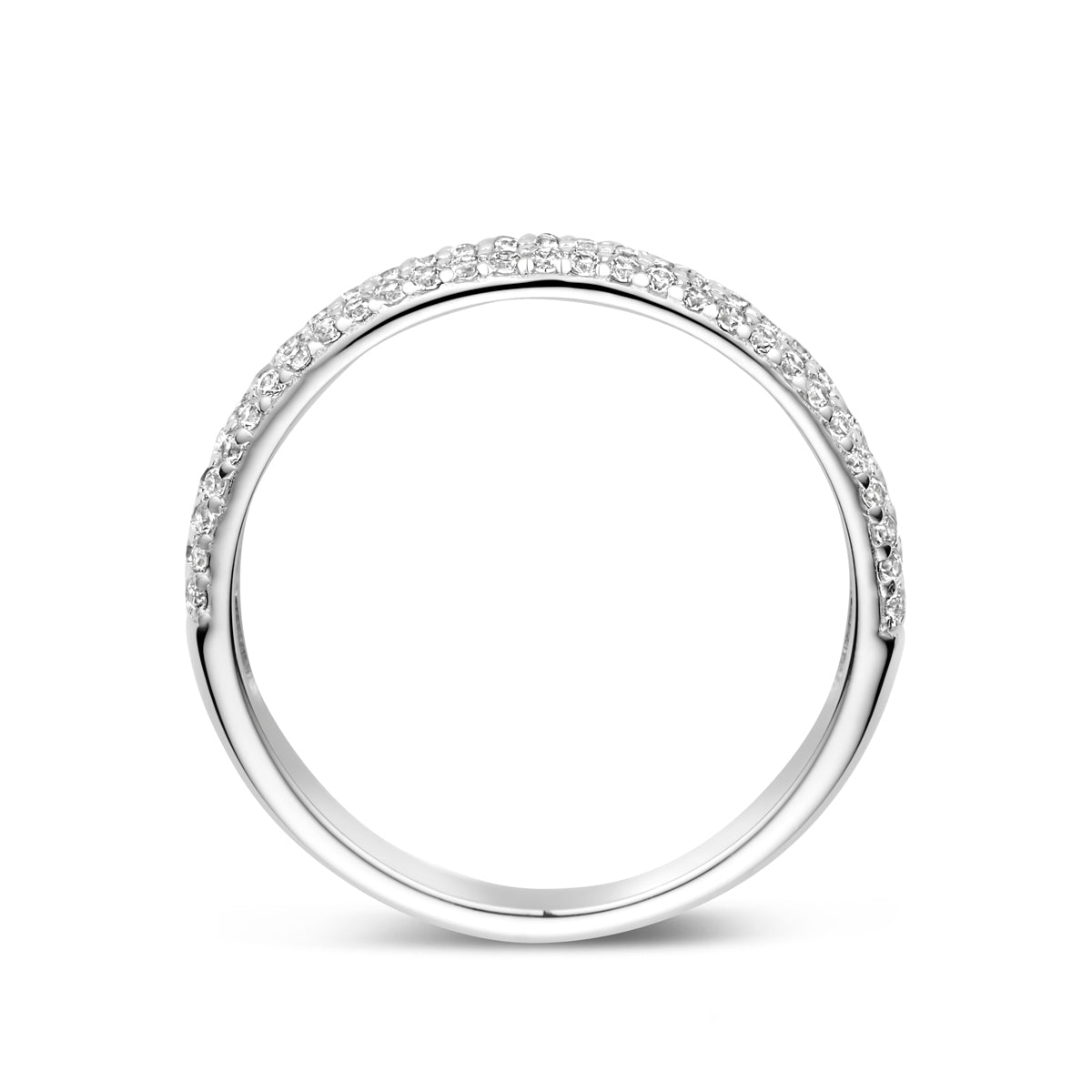 vDam Ring Zirkonia Zilver Gerhodineerd 1339977 Maat 17¼