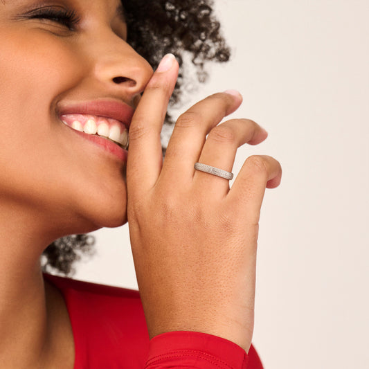 vDam Ring Zirkonia Zilver Gerhodineerd 1339979 Maat 18½