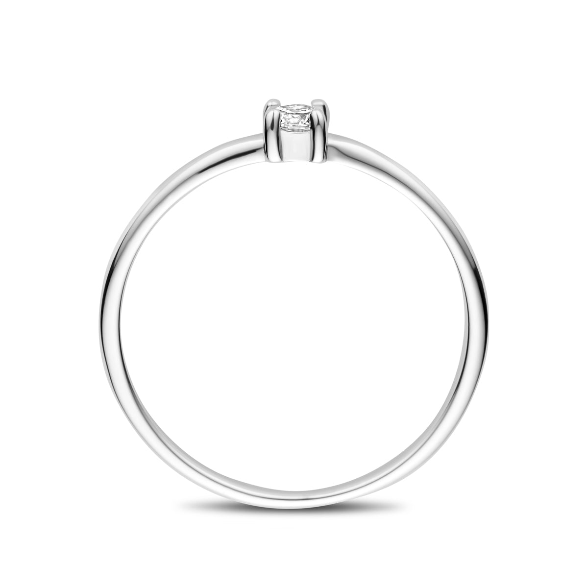 vDam Ring Zirkonia Zilver Gerhodineerd 1339987 Maat 17¼