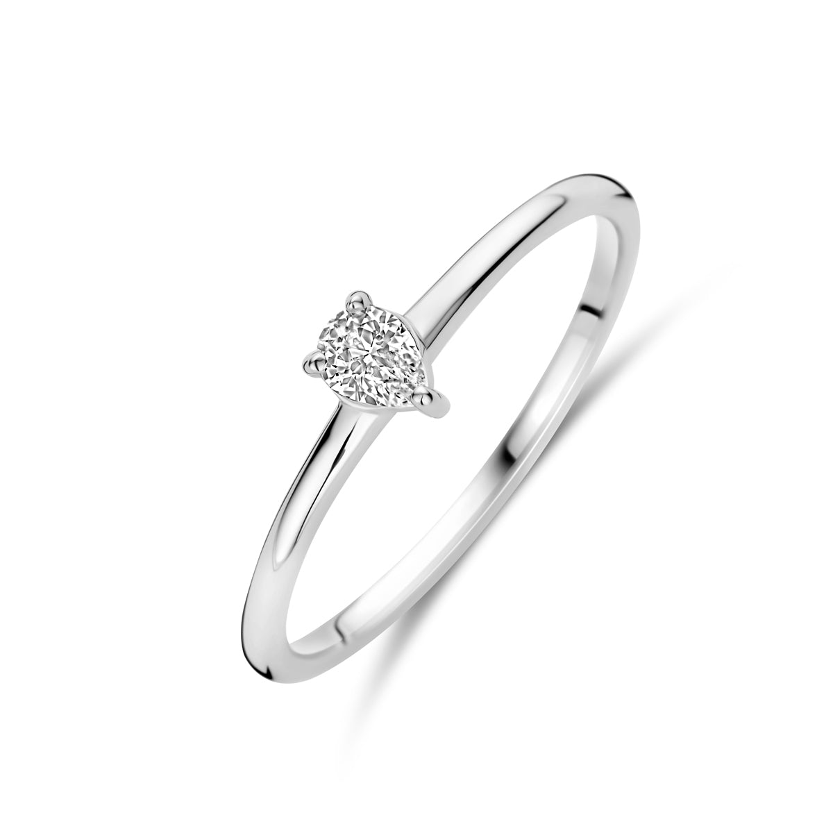 vDam Ring Zirkonia Zilver Gerhodineerd 1339993