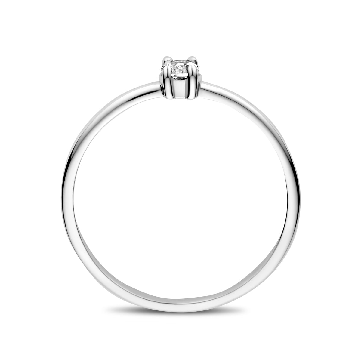 vDam Ring Zirkonia Zilver Gerhodineerd 1339995 Maat 17¼