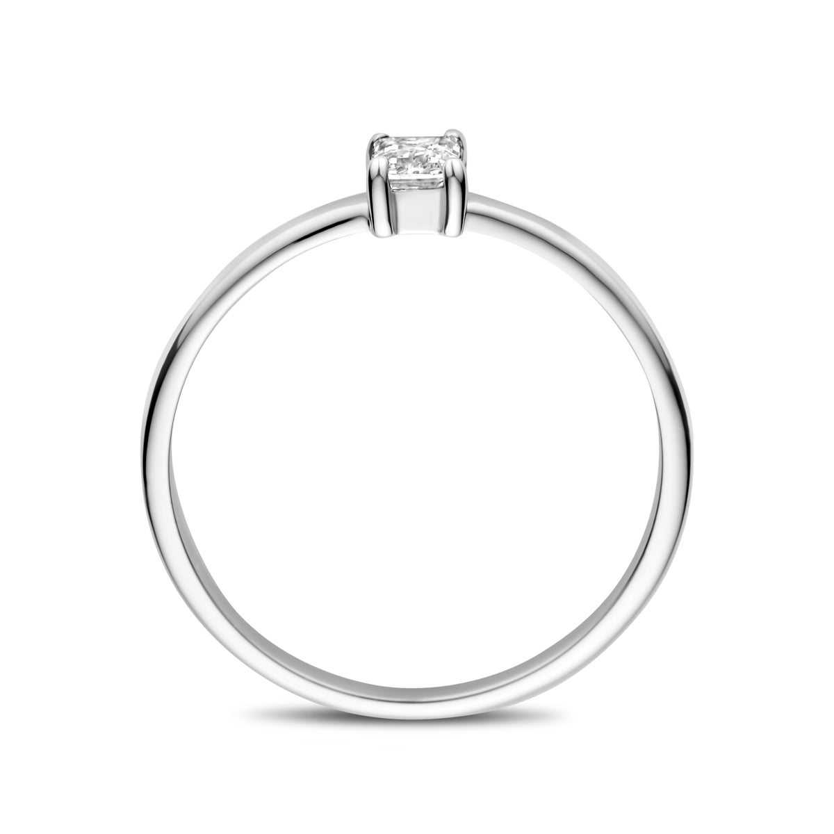 vDam Ring Zirkonia Zilver Gerhodineerd 1340001 Maat 17¼