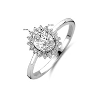 vDam Ring Zirkonia Zilver Gerhodineerd 1340647 Maat 17¼