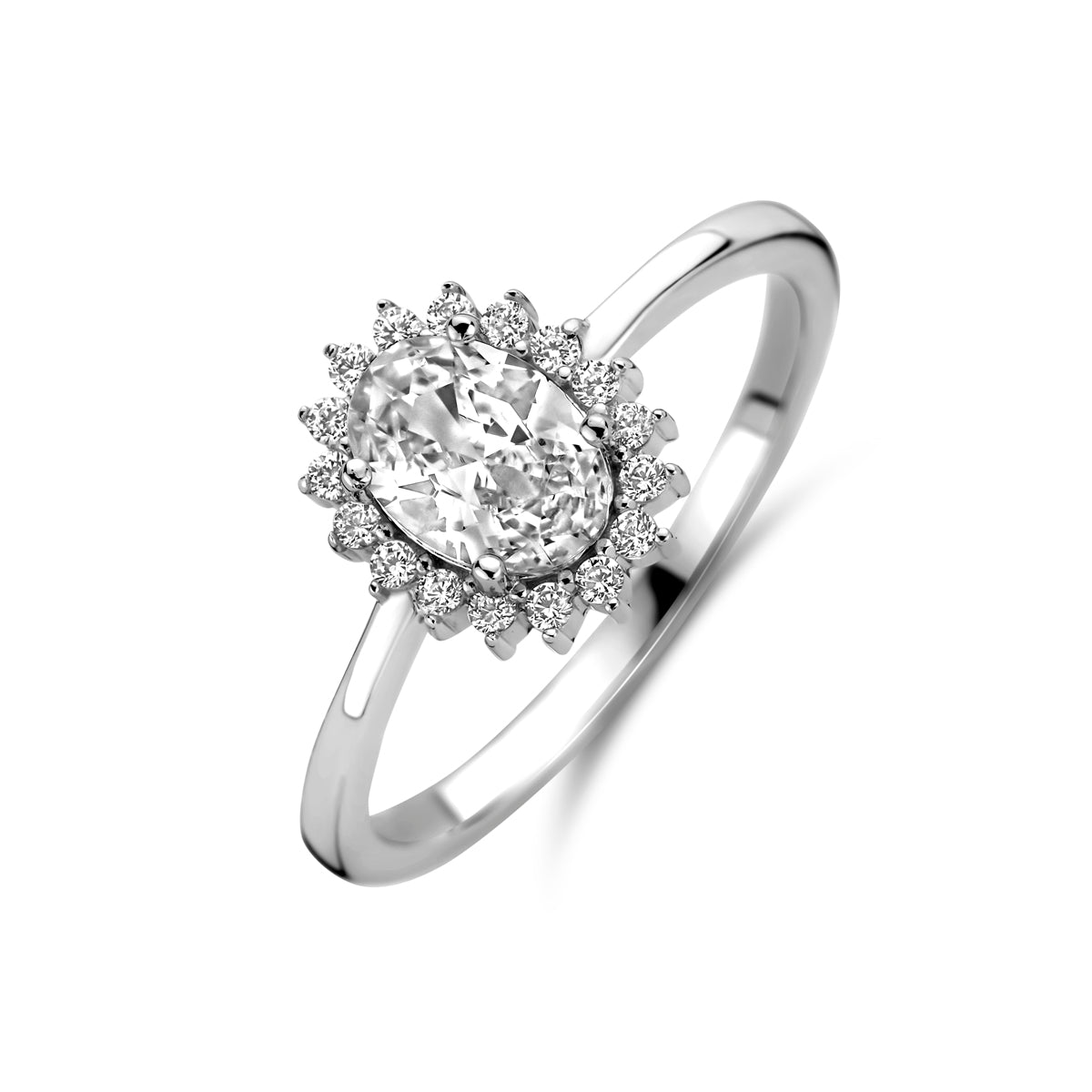 vDam Ring Zirkonia Zilver Gerhodineerd 1340648