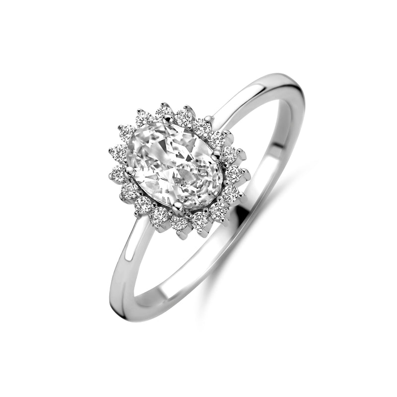 vDam Ring Zirkonia Zilver Gerhodineerd 1340648