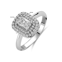 vDam Ring Zirkonia Zilver Gerhodineerd 1340704 Maat 16½