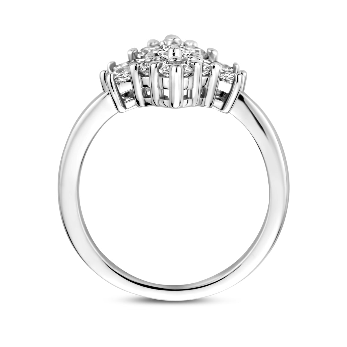 vDam Ring Zirkonia Zilver Gerhodineerd 1340710 Maat 17¼