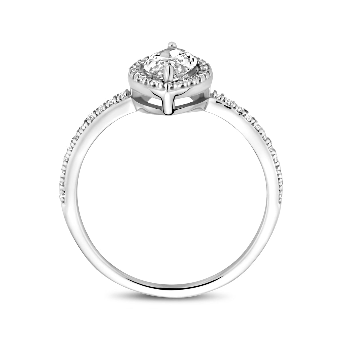 vDam Ring Zirkonia Zilver Gerhodineerd 1340732 Maat 17¾