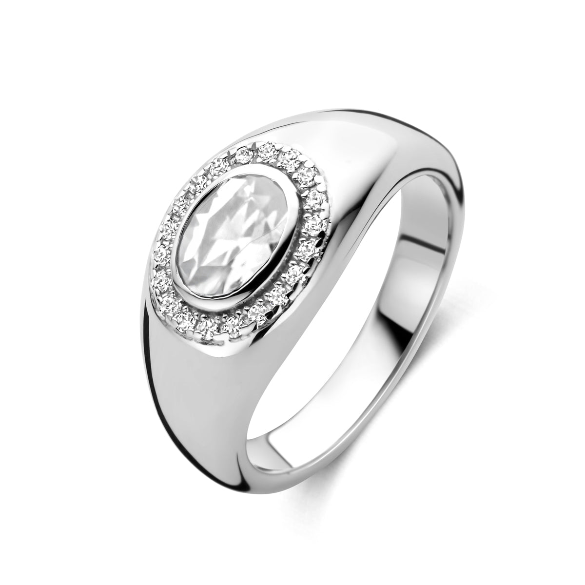 vDam Ring Zirkonia Zilver Gerhodineerd 1340890