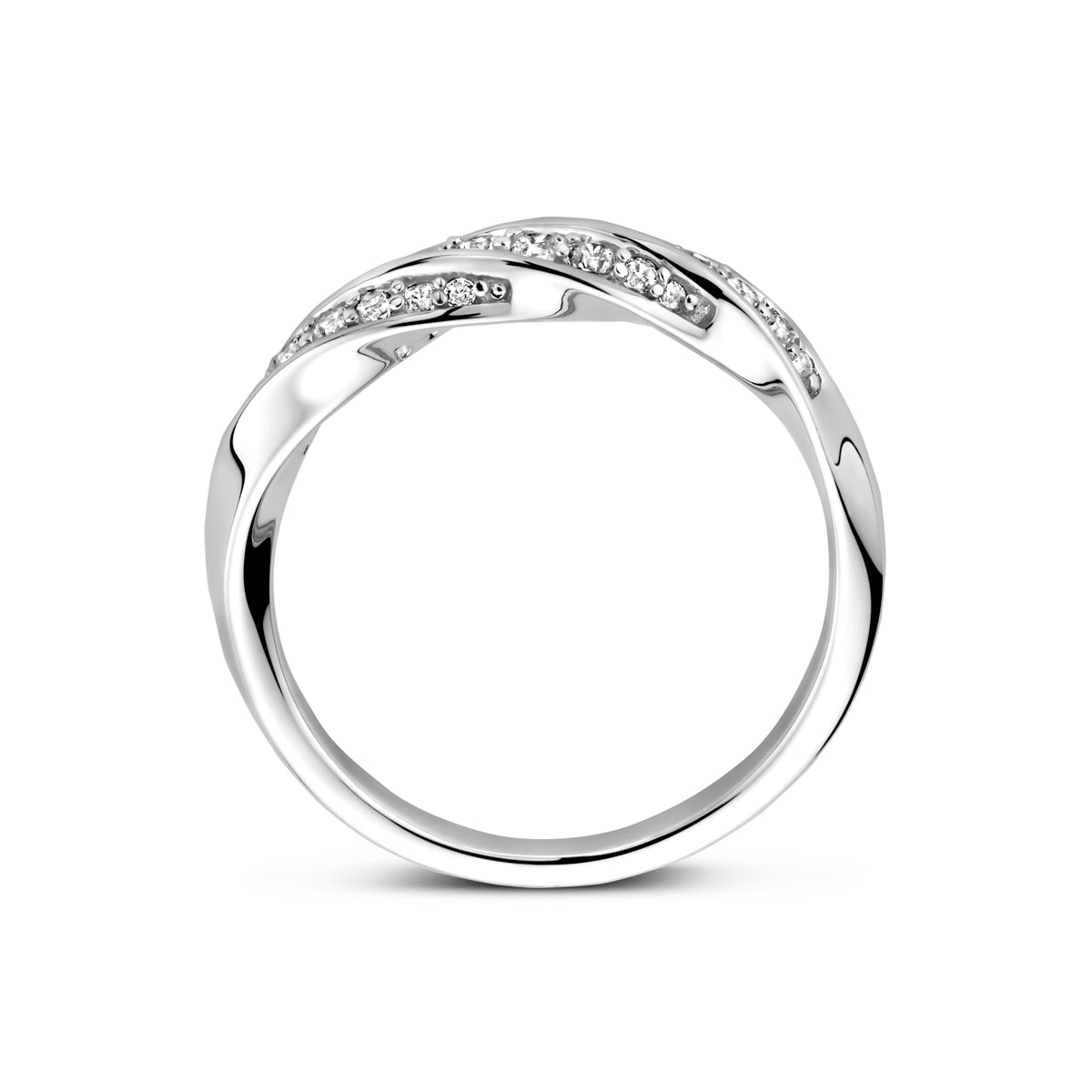 vDam Ring Zirkonia Zilver Gerhodineerd 1340897 Maat 17¾