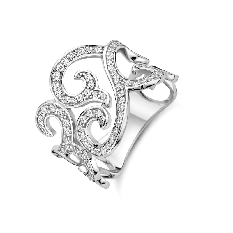 vDam Ring Zirkonia Zilver Gerhodineerd 1340912
