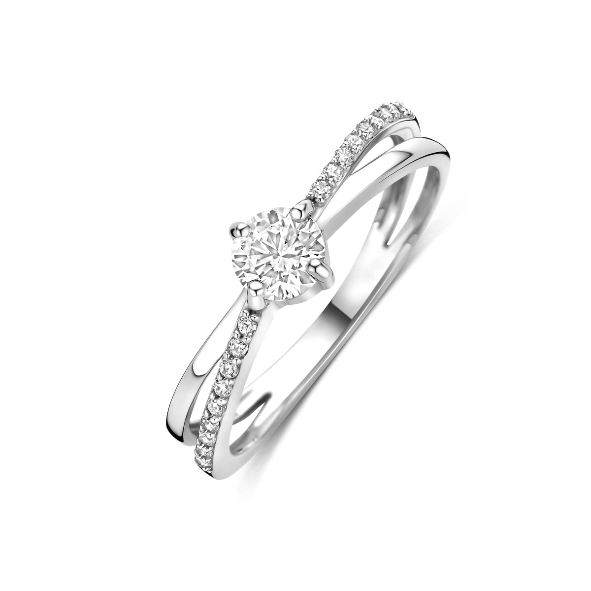 vDam Ring Zirkonia Zilver Gerhodineerd 1341237