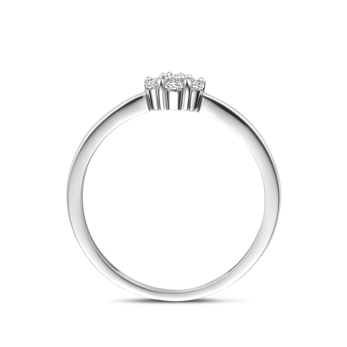 vDam Ring Zirkonia Zilver Gerhodineerd 1341252 Maat 16½