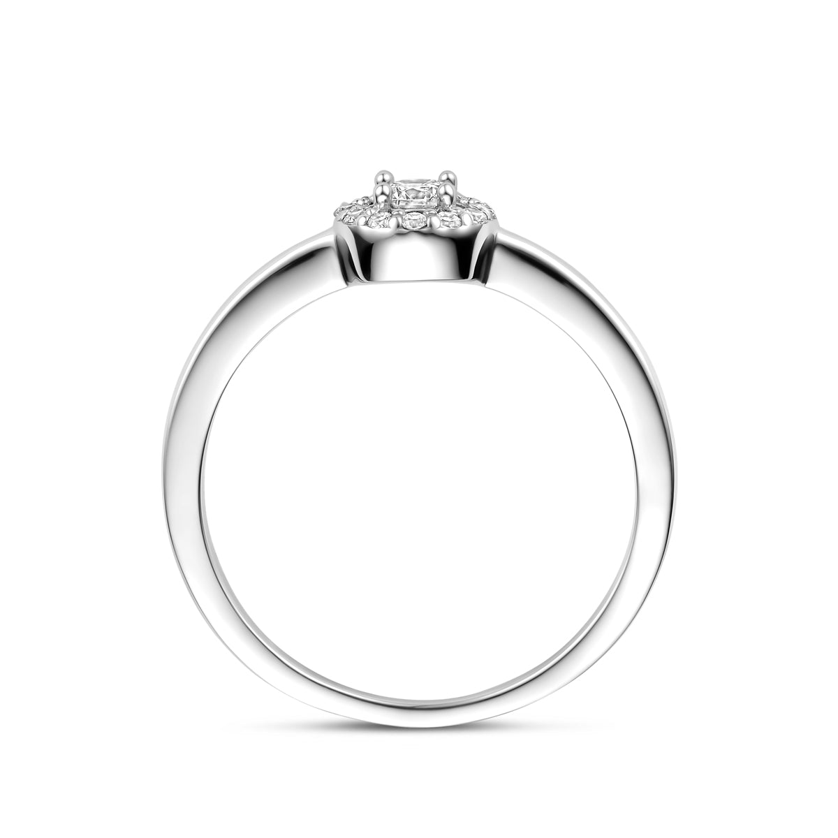 vDam Ring Zirkonia Zilver Gerhodineerd 1341258 Maat 16½