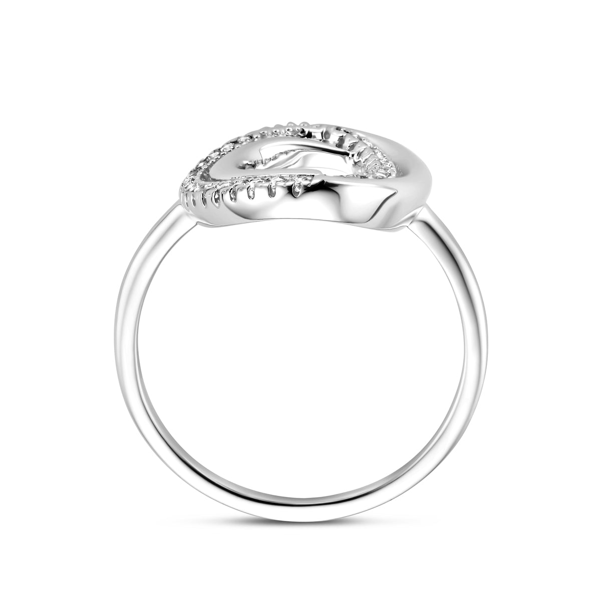 vDam Ring Zirkonia Zilver Gerhodineerd 1341329 Maat 17¾