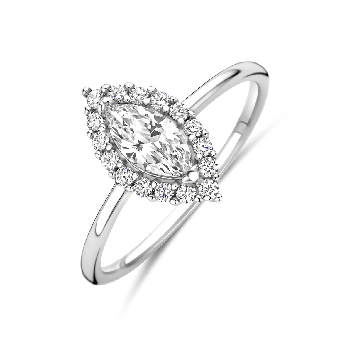 vDam Ring Zirkonia Zilver Gerhodineerd 1341334