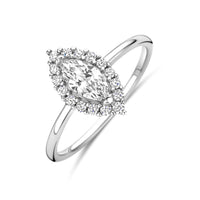 vDam Ring Zirkonia Zilver Gerhodineerd 1341335