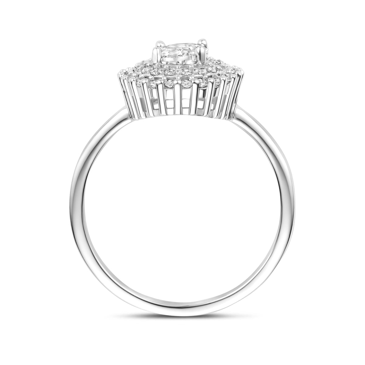 vDam Ring Zirkonia Zilver Gerhodineerd 1341344 Maat 18½