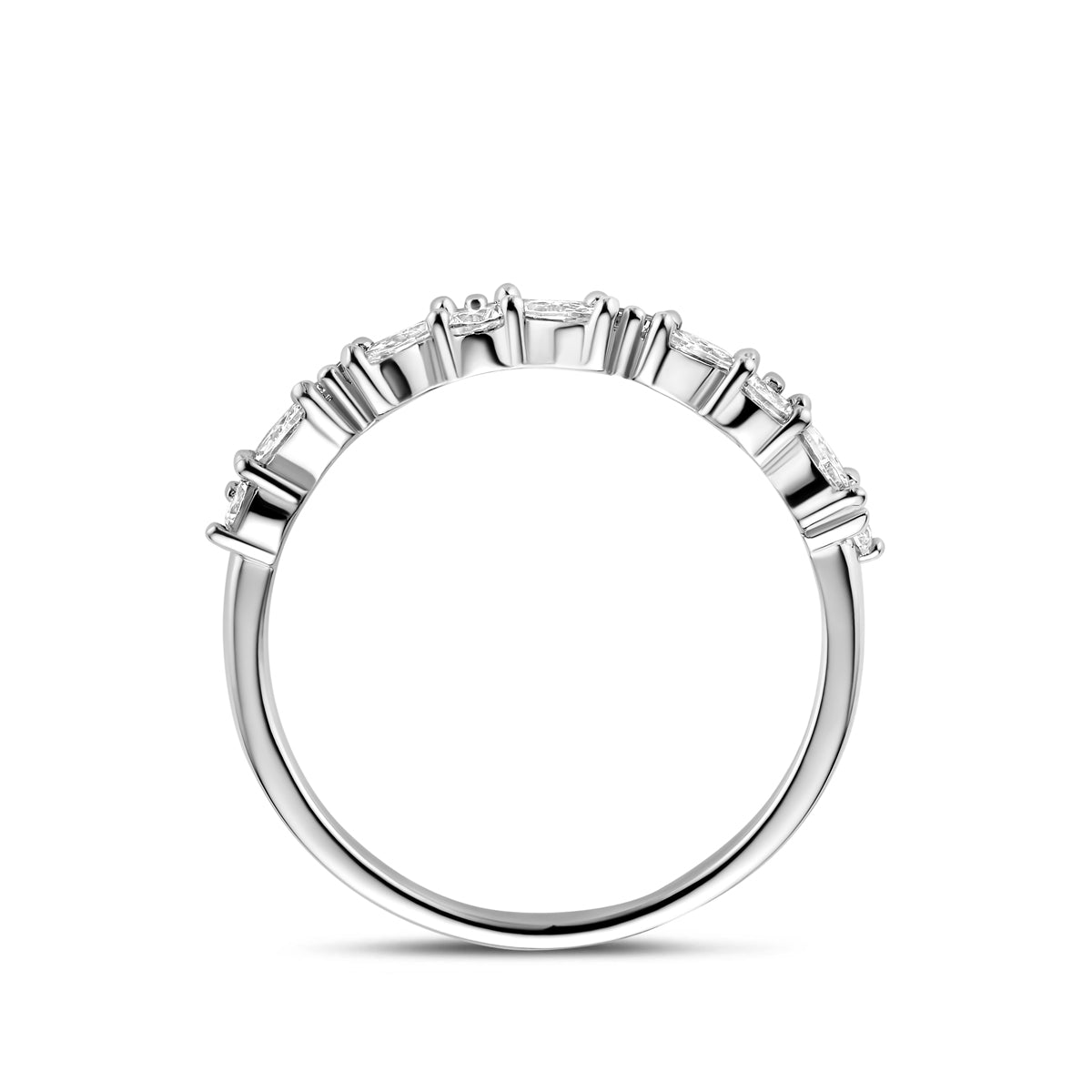 vDam Ring Zirkonia Zilver Gerhodineerd 1341348 Maat 18½