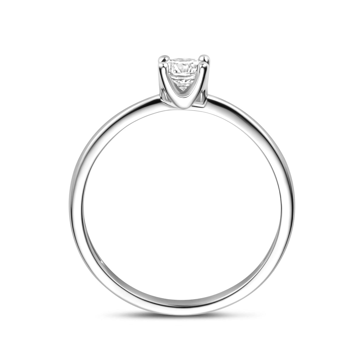 vDam Ring Zirkonia Zilver Gerhodineerd 1341498 Maat 17¼