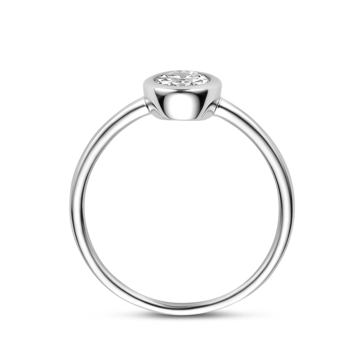 vDam Ring Zirkonia Zilver Gerhodineerd 1341535 Maat 17¼