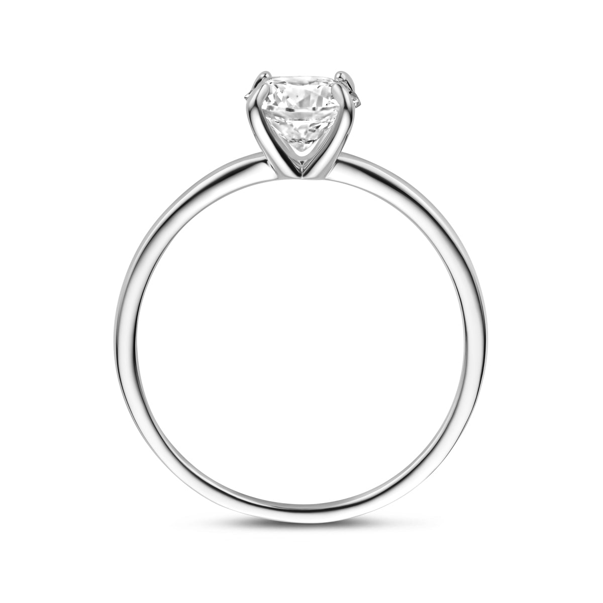 vDam Ring Zirkonia Zilver Gerhodineerd 1341541 Maat 17¾