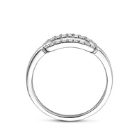 vDam Ring Zirkonia Zilver Gerhodineerd 1341685 Maat 17¾