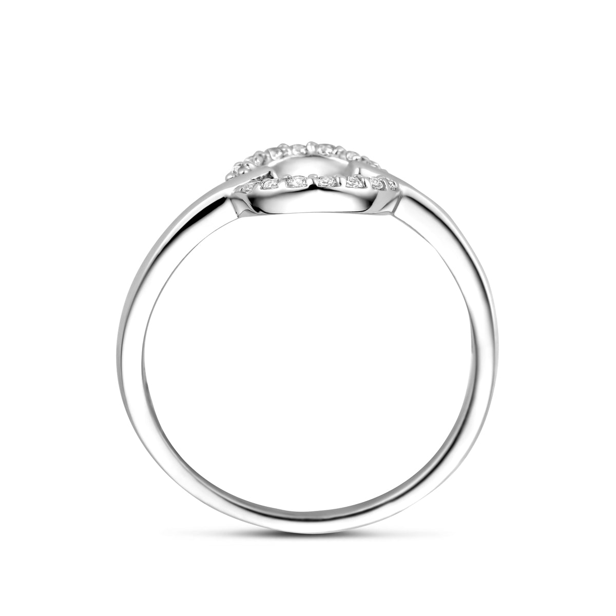 vDam Ring Zirkonia Zilver Gerhodineerd 1341697 Maat 17¾