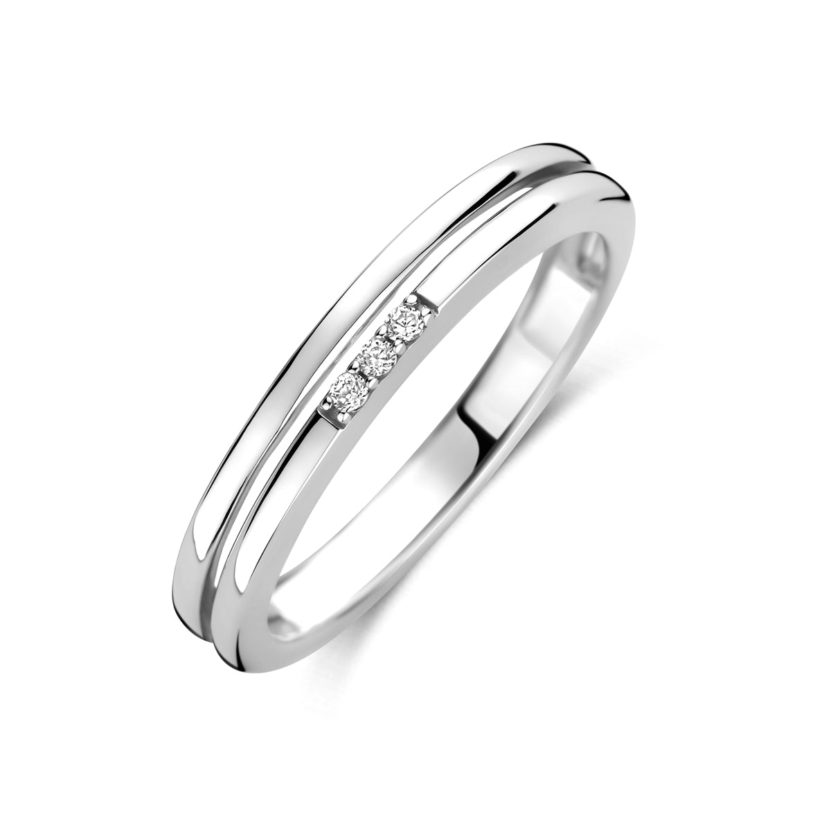 vDam Ring Zirkonia Zilver Gerhodineerd 1341824