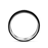 vDam Ring Zwart Emaille En Zirkonia Zilver Gerhodineerd 1338712 Maat 16½