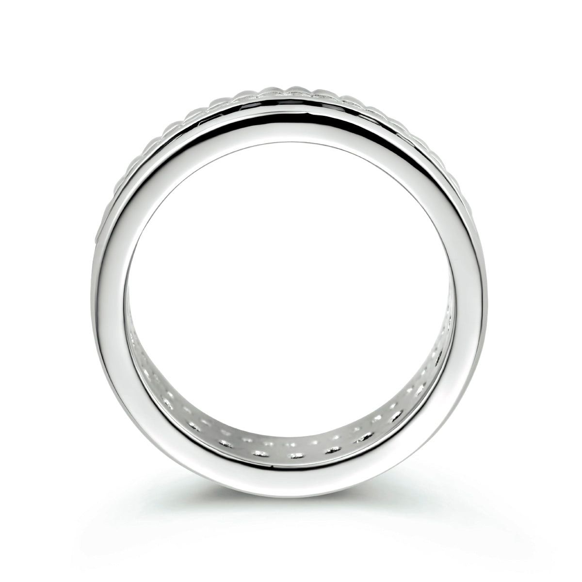 vDam Ring Zwart En Wit Zirkonia Zilver Gerhodineerd 1334780 Maat 16½