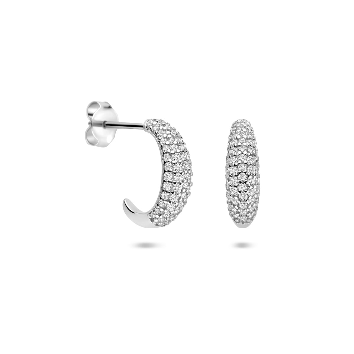 vDam Stekeroorringen 14 Mm Zilver Gerhodineerd 1341739