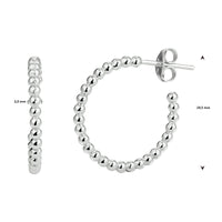 vDam Stekeroorringen Bolletje Zilver Gerhodineerd 1333195