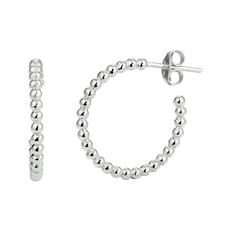 vDam Stekeroorringen Bolletje Zilver Gerhodineerd 1333195