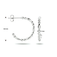 vDam Stekeroorringen Bolletjes Zilver Gerhodineerd 1334000