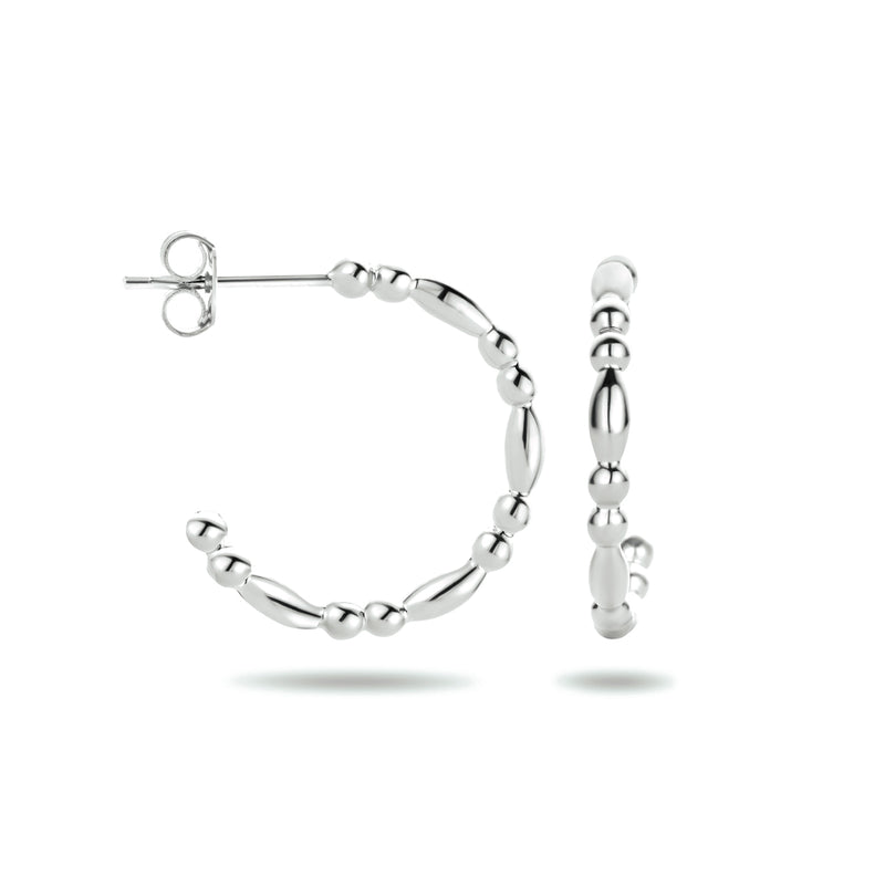 vDam Stekeroorringen Bolletjes Zilver Gerhodineerd 1334000