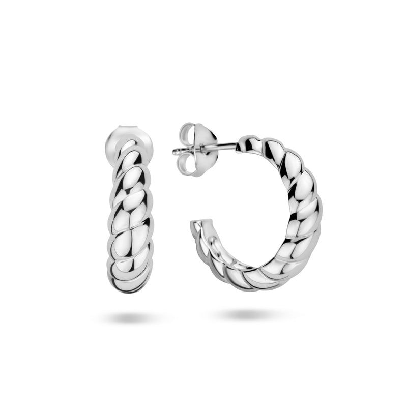 vDam Stekeroorringen Gedraaid Zilver Gerhodineerd 1335250