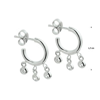 vDam Stekeroorringen Zirkonia Zilver Gerhodineerd 1328253
