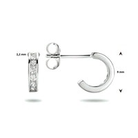 vDam Stekeroorringen Zirkonia Zilver Gerhodineerd 1333958