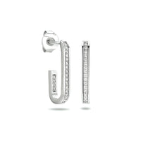 vDam Stekeroorringen Zirkonia Zilver Gerhodineerd 1334035