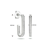 vDam Stekeroorringen Zirkonia Zilver Gerhodineerd 1334035