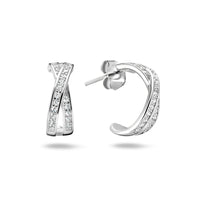 vDam Stekeroorringen Zirkonia Zilver Gerhodineerd 1334756