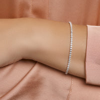 vDam Tennisarmband Zirkonia 2,5 Mm 20cm Cm Zilver Gerhodineerd 1332643  20cm