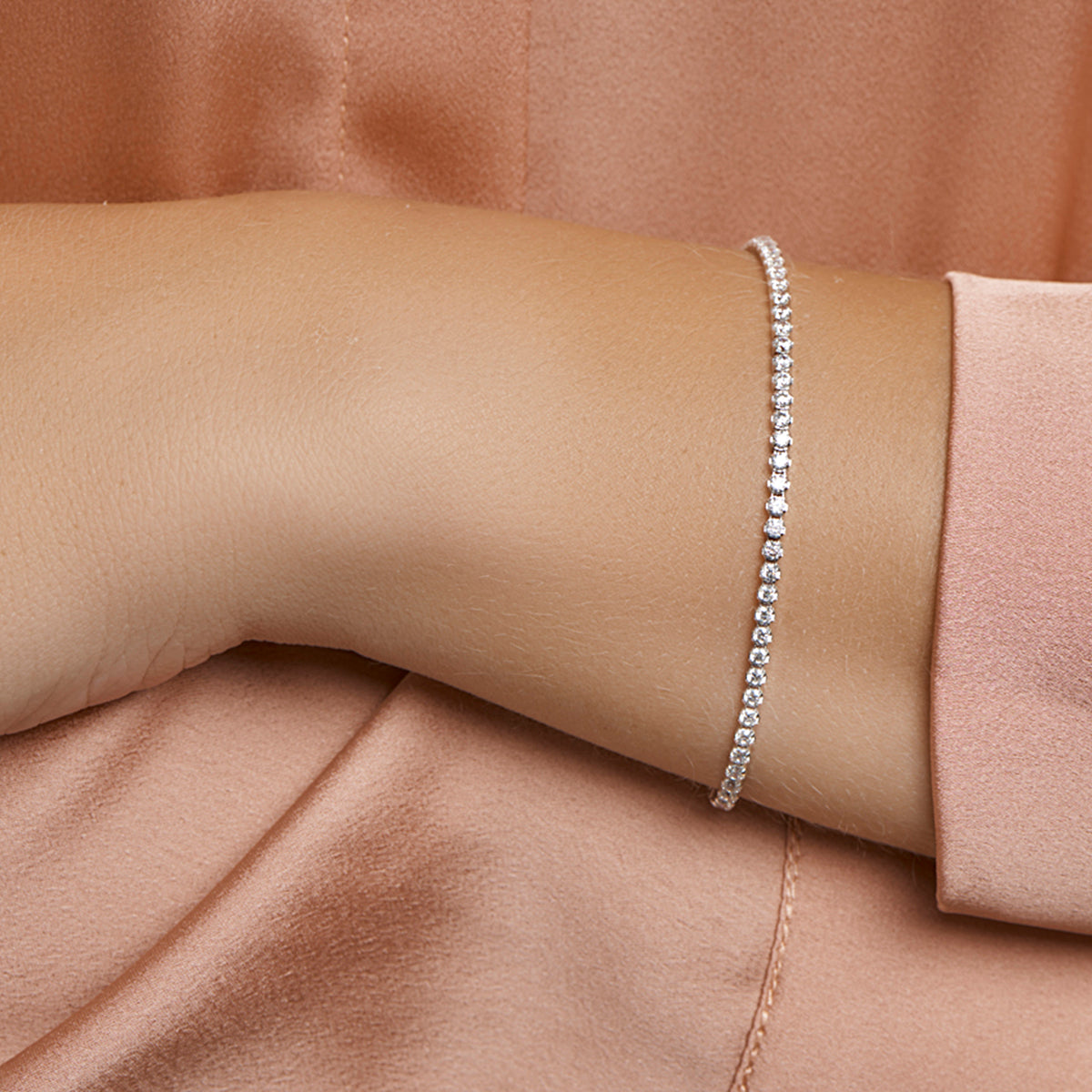 vDam Tennisarmband Zirkonia 2,5 Mm 20cm Cm Zilver Gerhodineerd 1332643  20cm