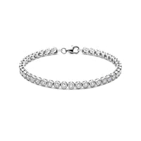 vDam Tennisarmband Zirkonia 4,0 Mm Zilver Gerhodineerd 1328510