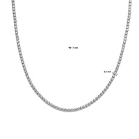 vDam Tenniscollier Zirkonia 2,5 Mm Zilver Gerhodineerd 1337810  40cm