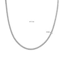 vDam Tenniscollier Zirkonia 2,5 Mm Zilver Gerhodineerd 1340454  37cm