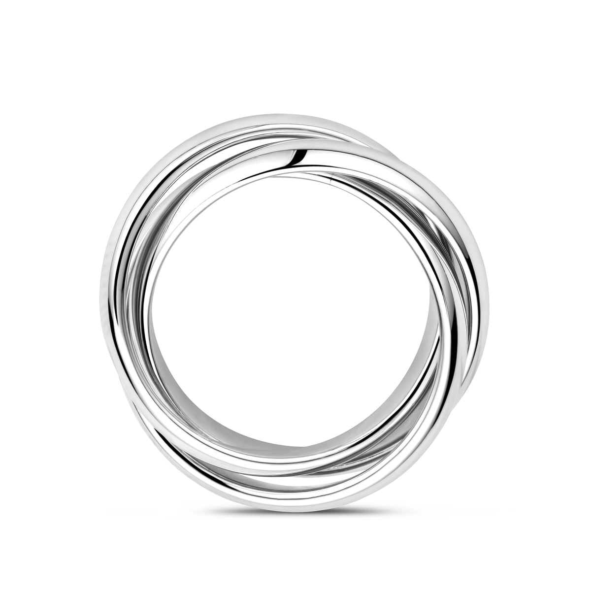 vDam Trinity Ringen Zilver Gerhodineerd 1338333 Maat 17¾