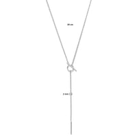 vDam Y-collier Kapittelslot 39cm Cm Zilver Gerhodineerd 1340540  39cm